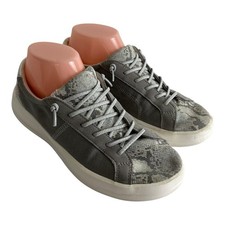 Hey Dude Womens Size 8 Karina Silver/Gray Python Slip On Sneaker Comfort
