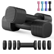 Adjustable Dumbbell Set 4 in 1 2lb 3lb 4lb 5lb Black Zempox Free Weight Women