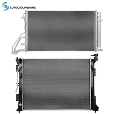 Cooling Radiator And A/C Condenser For 2016 2017-2018 Kia Optima Sedan 2.4L l4