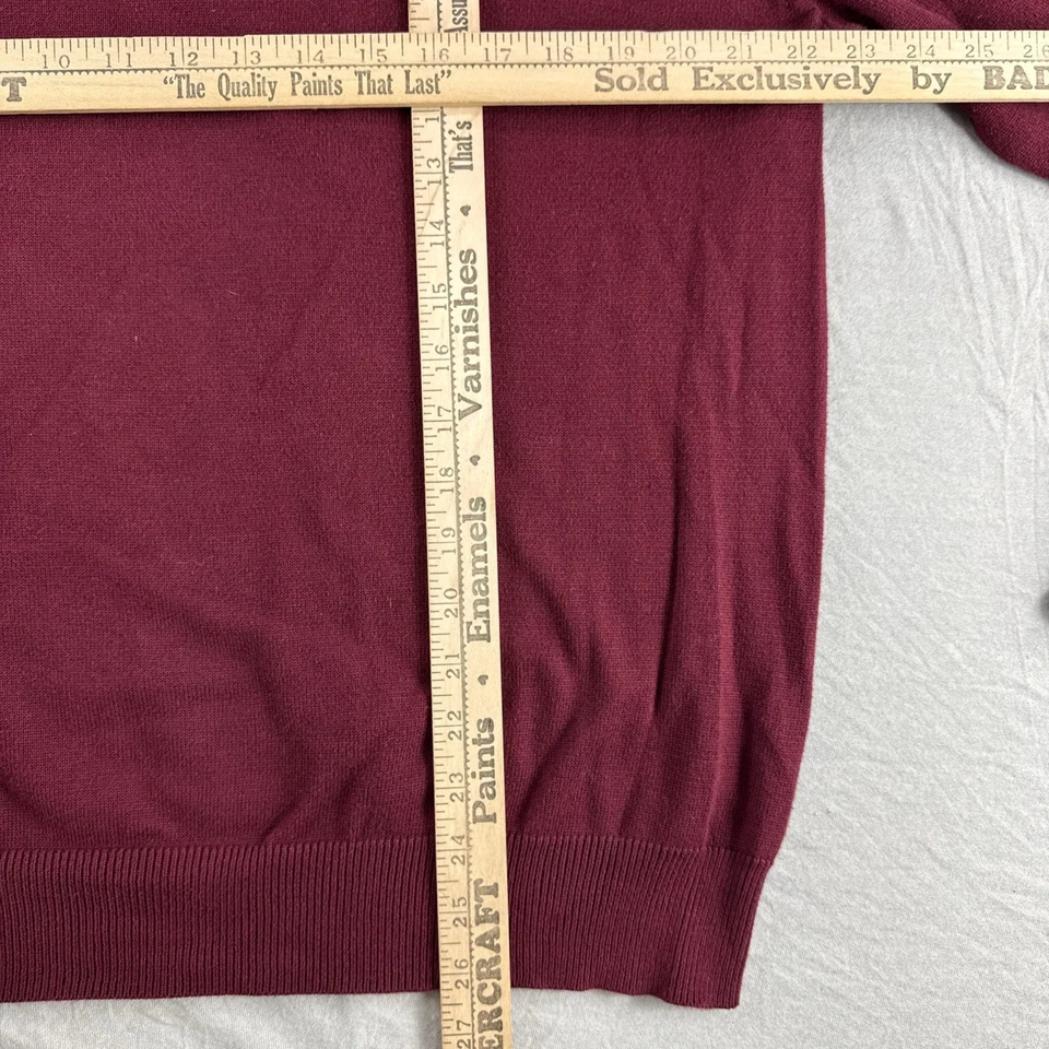 Merona Pima Cotton Sweatshirt Mens L Red Crewneck Sweater Grandpa Money Coastal - Image 4 of 4