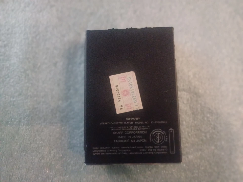 Sharp Walkman JC-270H (BK) per ricambi - Imagen 2 de 4