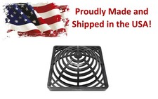 9" Black Outdoor Square Dome Atrium Drain Grate Cover