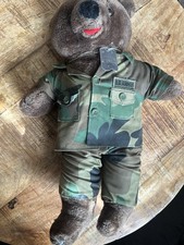 Vintage 1989Bear Force of America U.S. Army Teddy Bear Military PX Made in Korea