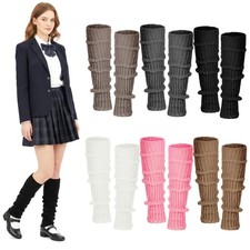 6 PCS Leg Warmers Colorful Ribbed Knitted Long Boot Socks Women Yoga Ballet