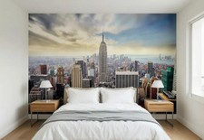 New York bedroom photo wallpaper 10.2 x 7.2 feet feature wall mural cityscape