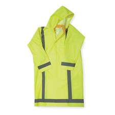 Condor 1Fba8 Raincoat W/Detach Hood, Hi-Vis Yellow/Gren, S