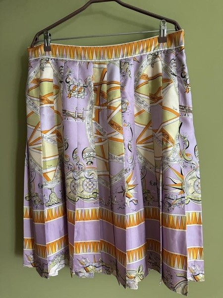 Women Emilio Pucci Skirt Multicolor Silk 46 / 3XL