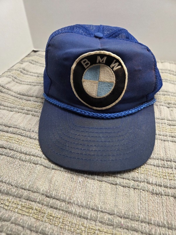 Vintage BMW Ball cap blue Nissin cap made in the Philippines 