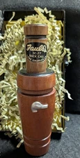 Faulk's Game Call Vintage Set #35 SC-77 Silver Embossed Duck Call