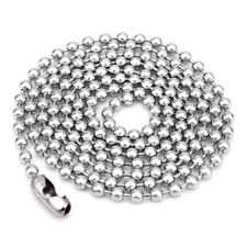 USA Stock Stainless Steel Round Ball Bead Chain Necklace Men Women 1/2/3mm