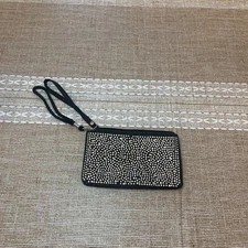 Charming Charlie black rhinestone wristlet 