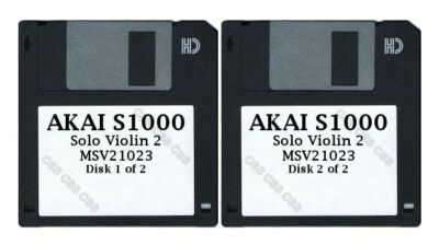 Akai S1000 Set of Two Floppy Disks Solo Violin 2 MSV21023