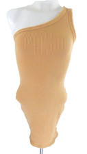 Urban Outfitters Women's Small Mini Dress Jordan Ribbed One Shoulder Bodycon EUC