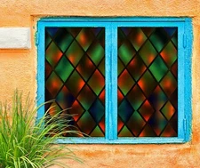 3D Graphics 1770NAO Window Film Print Sticker Cling Stained Glass UV Block Fa