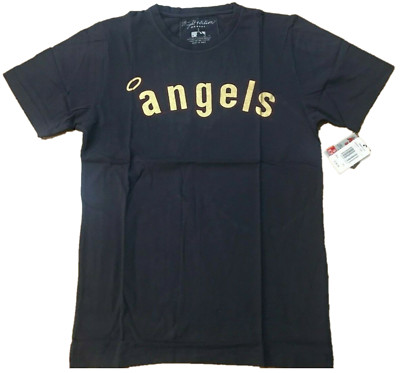 LA Angels Men's Shirt Small Black short sleeve California Wright & Ditson MLB 
