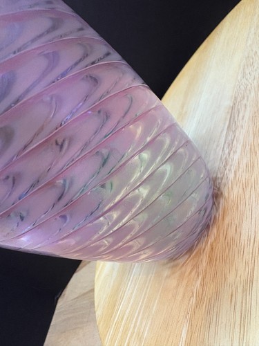 Schöne 1990 Glas Eye Studio rosa irisierende Vase Mount St. Helen Ash 7" hoch - Bild 4 von 15