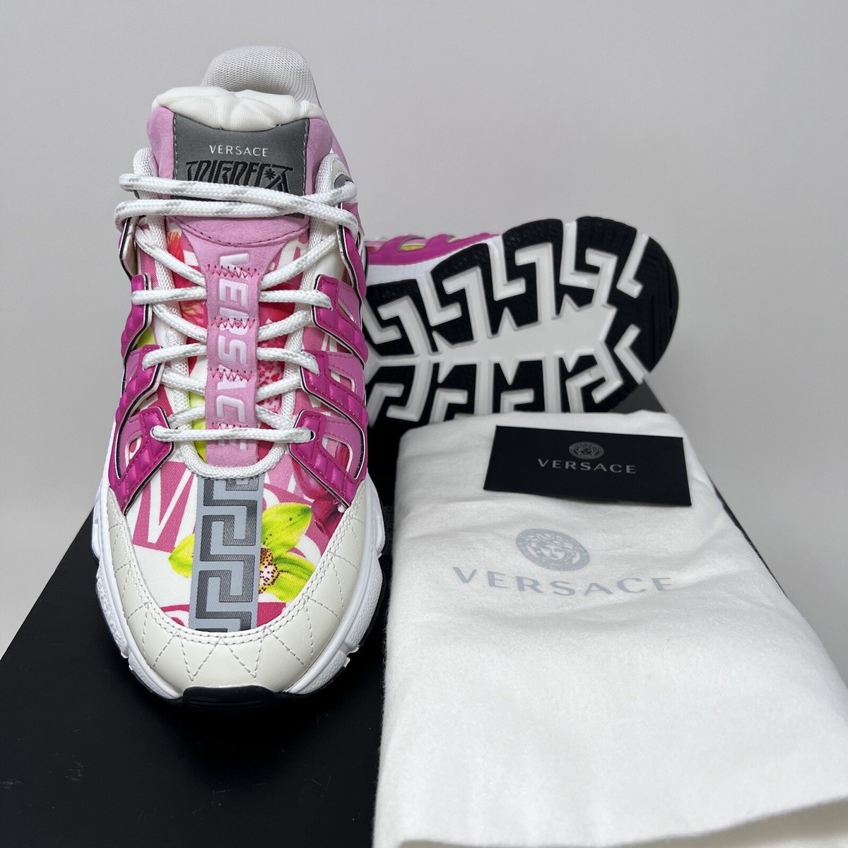 Versace Trigreca Women's Leather Sneakers Size 36.5 EU/ 6.5