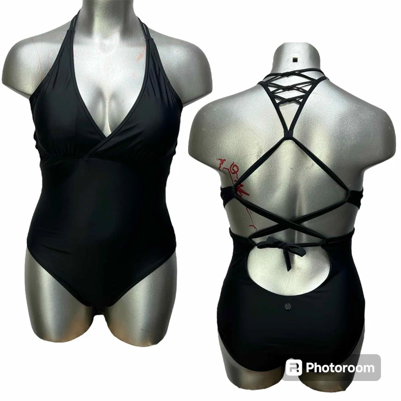 prana atalia one piece strappy tie back 