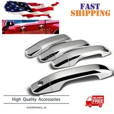 Chrome 4 Door Handle Cover Fit for 2020 2021 2022 Chevy Silverado Truck