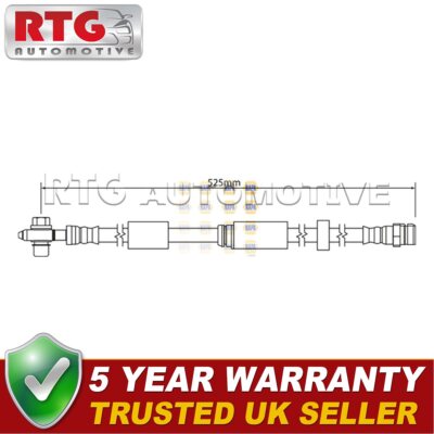 RTG Front Brake Hose Fits VW Up 2011- Skoda Citigo 2011-2019 1.0 Electric