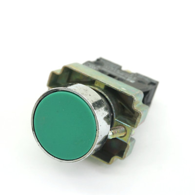 XB2-BA31 10A 600V 1 N/O Momentary Flush Round Green Pushbutton Switch 22mm