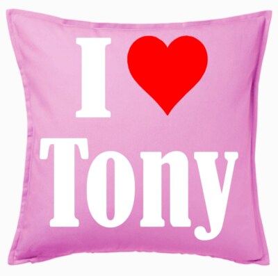 I Love Tony Kissenbezug Pink Ich Liebe Tony 116547
