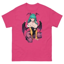 Morrigan Aensland Dark Stalkers Tee, Fan Service Shirt, SNK, Morrigan T-Shirt