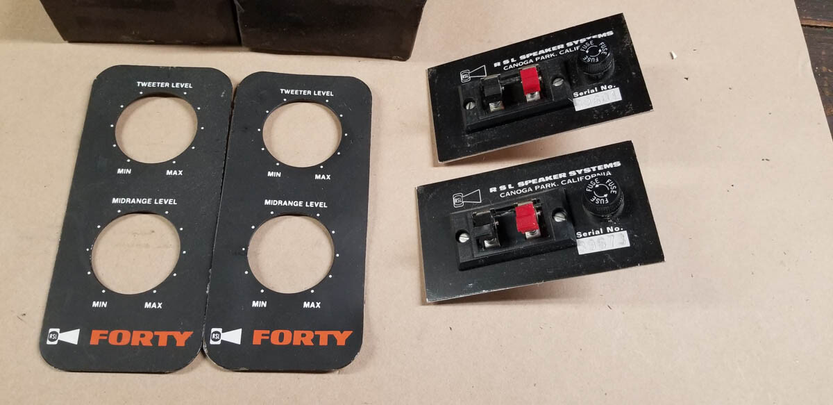 *Matched Pair* Rogers Sound Labs RSL Forty Speaker Crossovers Binding  Posts