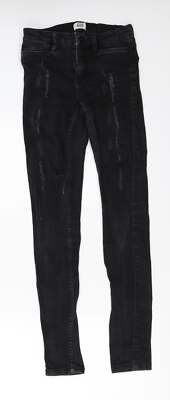 Vera Moda Damen Skinny Jeans schwarz Baumwollmischung Größe W25 L30