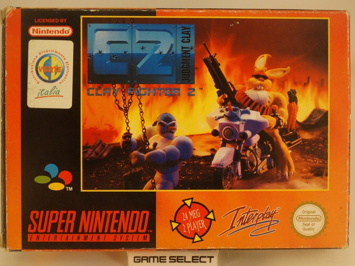 Clay fighter Judgment Clay super nintendo Snes Nes 16 Bit Pal Eu Eur  Original
