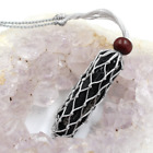 Natural Tourmaline Interchangeable Pouch Hemp Bohemian Macrame Necklace Pendant