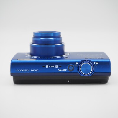 N Mint] Nikon COOLPIX S6200 Blue 16.4MP Digital Camera Tested w