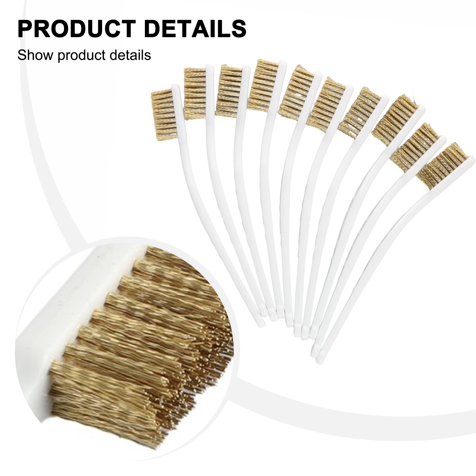 Industrial Grade Brass Wire Brush Set of 10 Great for Rust Removal and