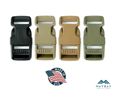 5 PACK 5/8" Inch Plastic Side Release Buckle for Webbing Strap - MADE IN THE USA