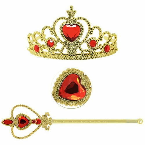 Princess Dress Up Accessories Crown Tiara Glove Wand Toy Gift for Little Girls - Picture 8 of 37