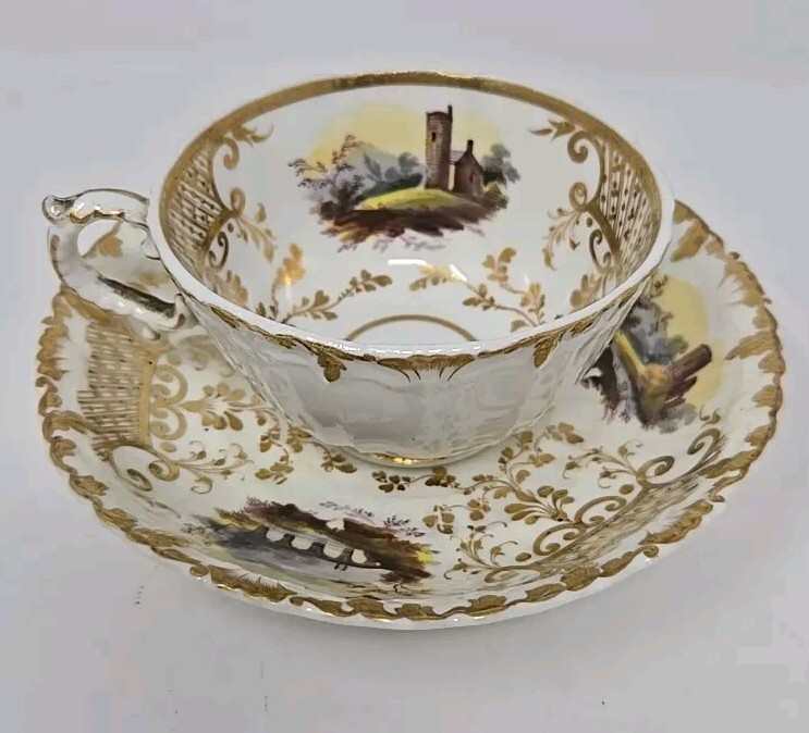 H&R・DANIEL Cup & Saucer 1830年頃 & DANIEL H&R saucer