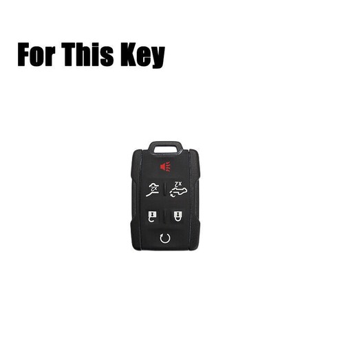 Zinc Alloy Silicone Car Key Fob Case Cover For Chevy Tahoe For GMC Sierra Acadia - Picture 2 of 11
