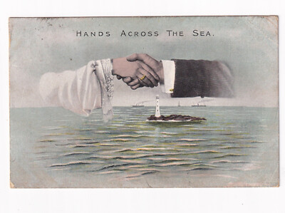 Printed Postcard Hands Across The Sea