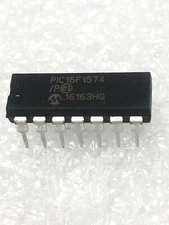 ( 1 Pc. )  PIC 16F1574,  microcontroller  DIP 14,  Original Microchip,  New!