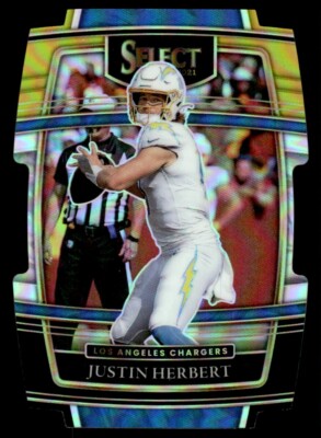 2021 Select Yellow Black Die Cut Justin Herbert Oregon Ducks #19