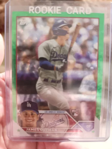 2023 Topps Series 2 James Outman RC GREEN Foil /499 - Los Angeles Dodgers - #395
