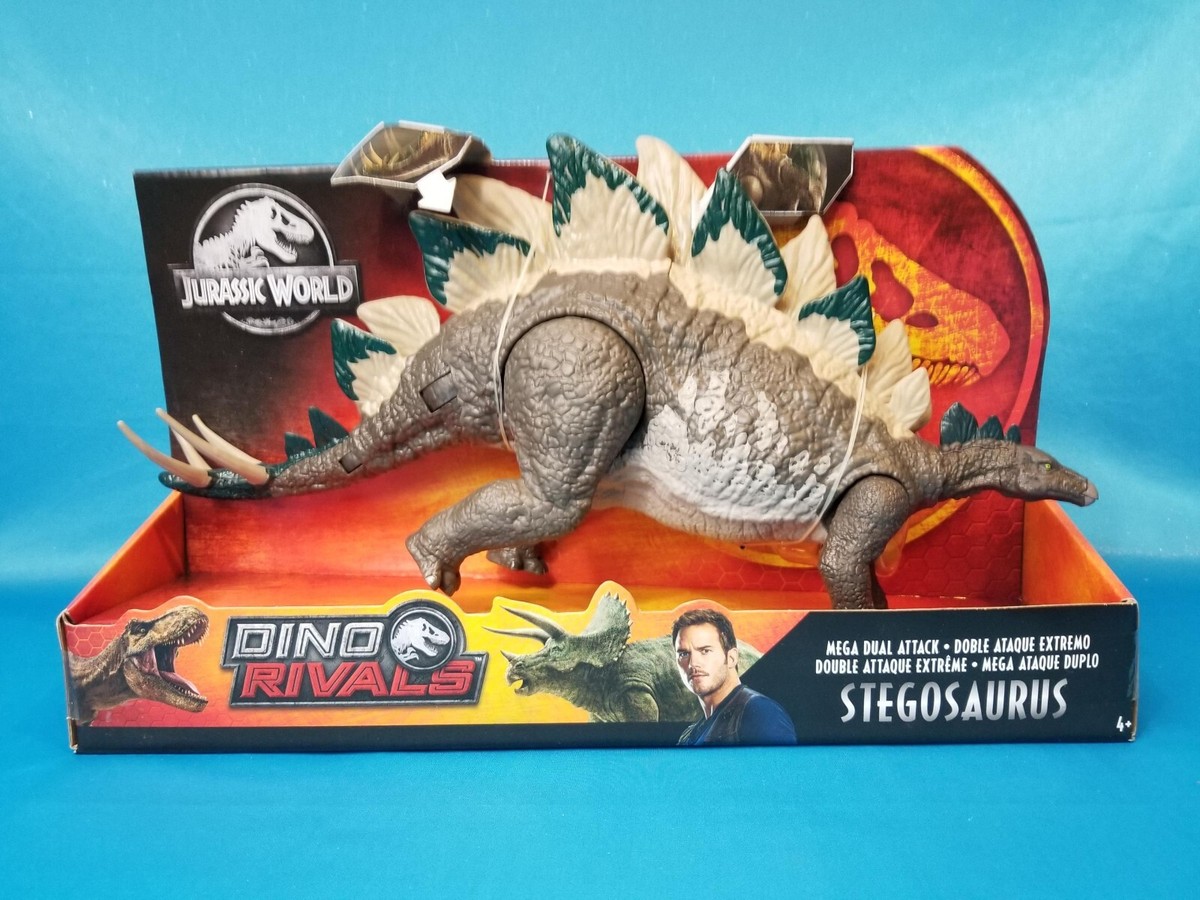 Jurassic World Mega Dual Attack STEGOSAURUS Dino Rivals Action