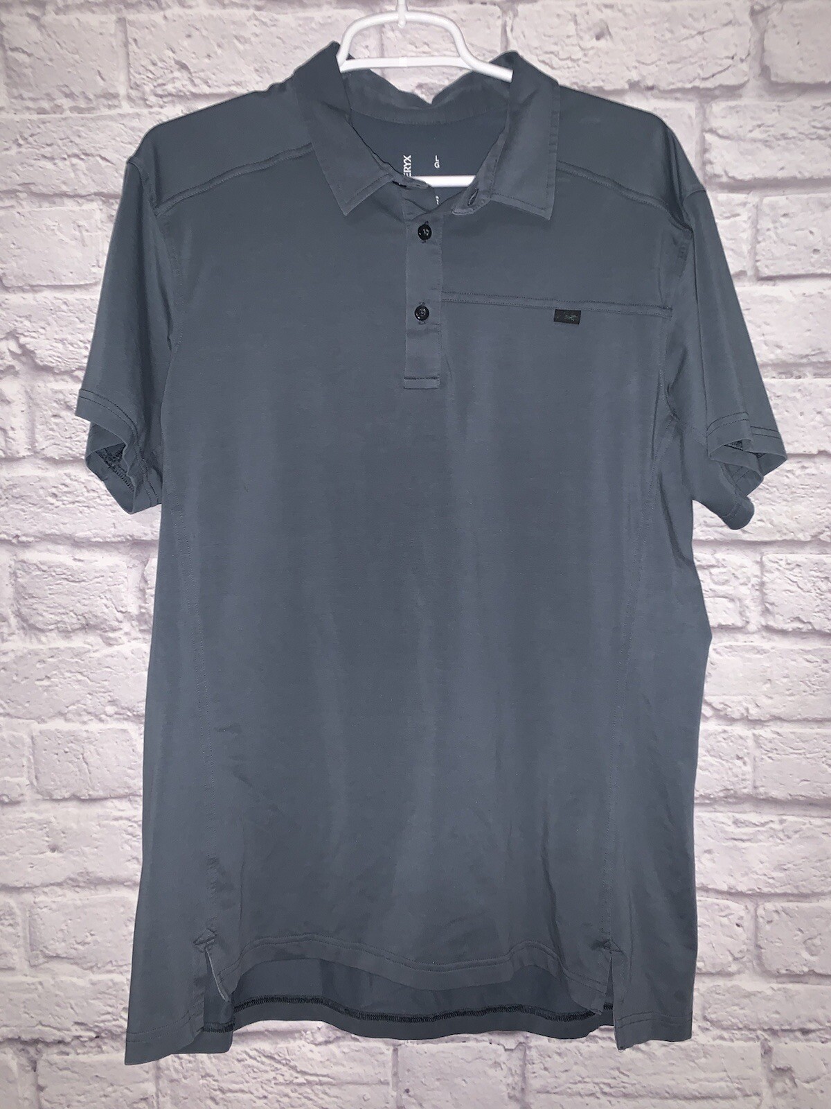 Arc'teryx Captive Polo Shirt L Blue Grey Casual Sportswear Collared