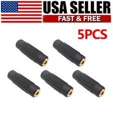5PCS 3.5mm Stereo Jack to 3.5mm Stereo Jack Female to Female Adapter Connector