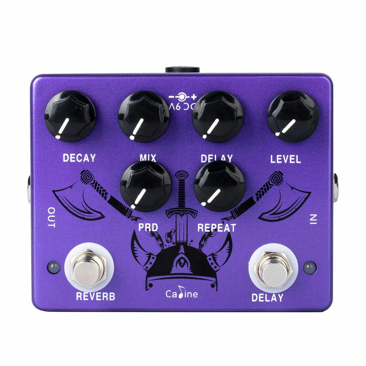 Caline CP-80 Reverb Delay Pedal Purple Repeat Electric Guitar