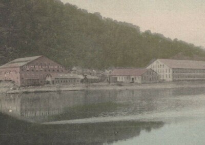 c1905 Rotograph Factories along river Oil City Pennsylvania postcard C707