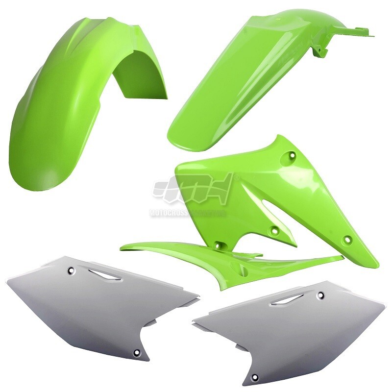 CEMOTO Set Plastics Komplett Grün Weiß Kawasaki KX 250 F CEMOTO Set Plastics Komplett Grün Weiß Kawasaki KX 250 F
