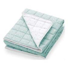 Italbaby STELLINE Double Face Mint Quilted Cot Blanket