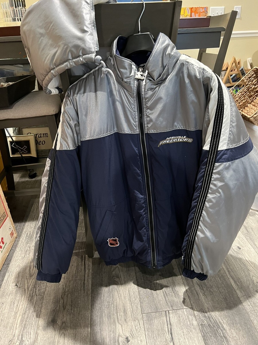 STARTER ベースボールジャンパー　サイズXL Nashville Predators Starter XL Jacket with Hood - Center Ice