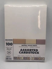 NEUTRAL FASHION COLORS, 5.5 x 7.5 Cardstock Paper, The Paper Company, NIP